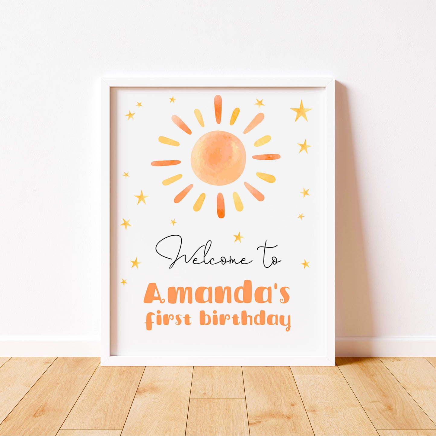 Boho Sunshine Welcome Sign Printable ★ Instant Download | Editable Text