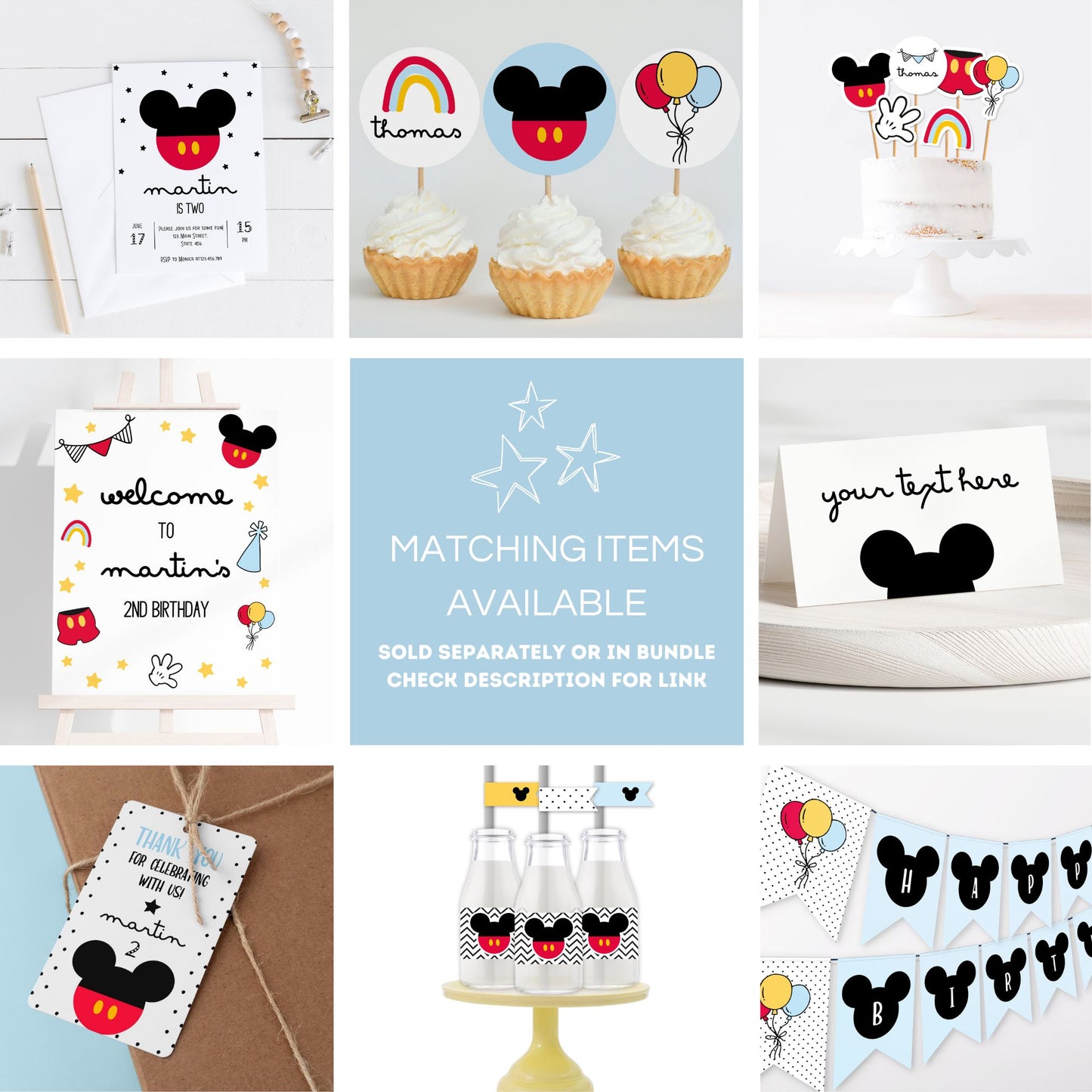 Oh Toodles Mickey Mouse Invitation ★ Instant Download | Editable Text