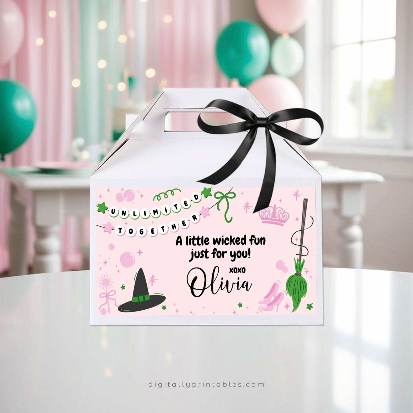Magical Witch Gable Box labels | Instant Download