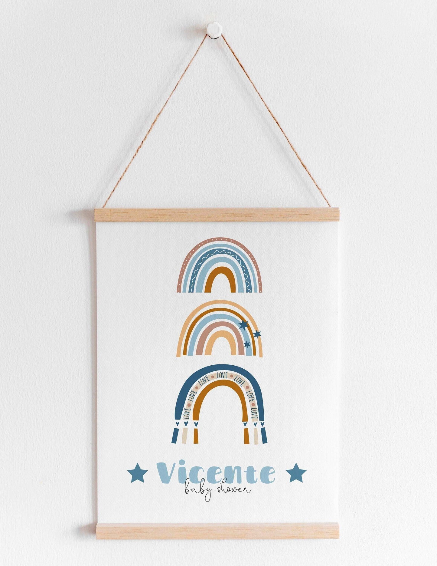 Editable Boho Rainbow Birthday Table Sign, Printable Boho Rainbow Birthday, Boho Rainbow Baby Shower, Boys Birthday Sign, REF001 - Digitally Printables