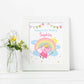 fairy peppa pig birthday table sign with rainbow