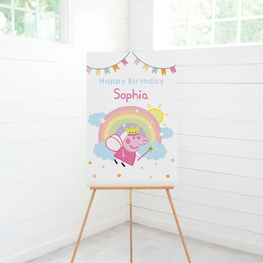 Fairy Peppa Welcome Sign ★ Instant Download | Editable Text
