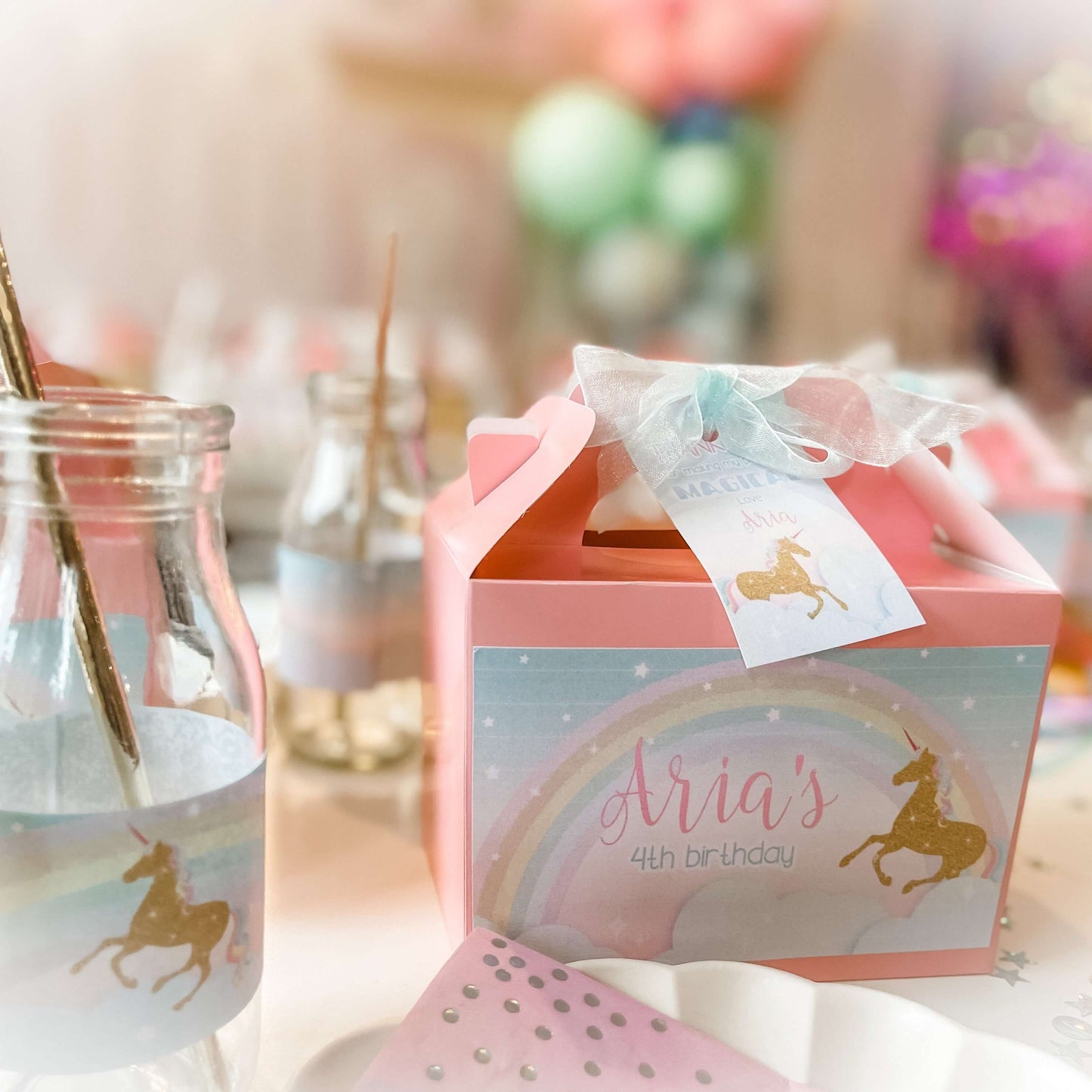 Glitter Unicorn Thank You Tags - Digitally Printables