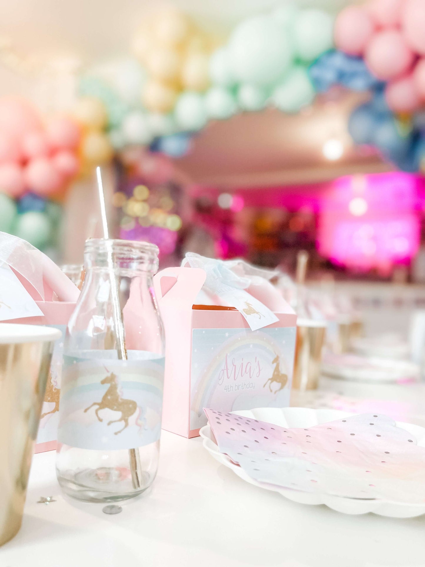 Glitter Unicorn Thank You Tags - Digitally Printables