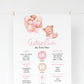 Little Bear Milestones Sign | Pink ★ Instant Download | Editable Text