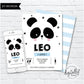 Panda Invitation | Blue Instant Download Editable Text Party Kit
