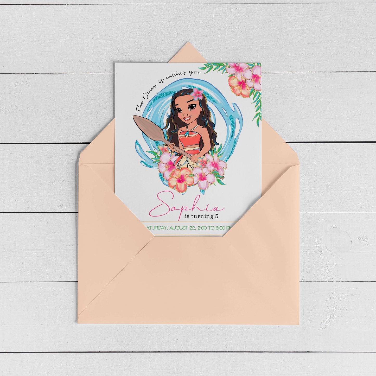 Polynesian Princess Birthday Invitation ★ Instant Download | Editable Text - Digitally Printables
