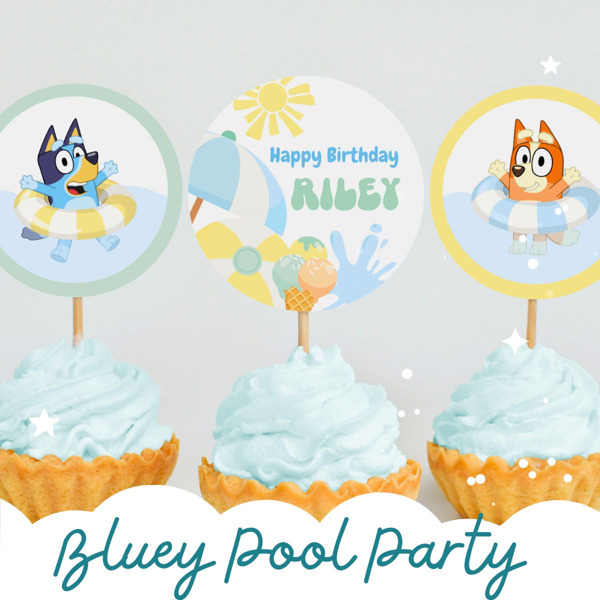 Bluey and Bingo Pool Party