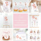 Little Bear Food Labels | Pink ★ Instant Download | Editable