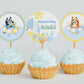 Editable Bluey and Bingo Pool Party Cupcake Toppers | Instant Download