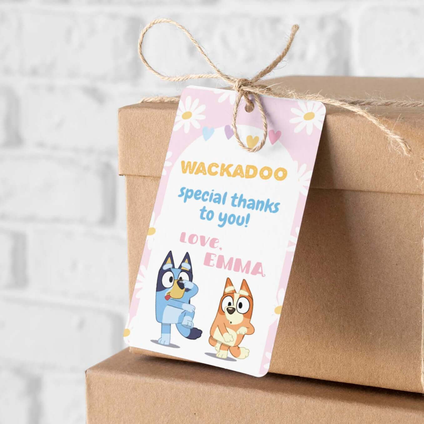 bluey-and-bingo-thank-you-tag-pink-instant-download-editable-text for Free Printable Bluey Thank You Cards Bluey and Bingo Thank You Tag Pink ☆ Instant Download | Editable Text for Free Printable Bluey Thank You Cards