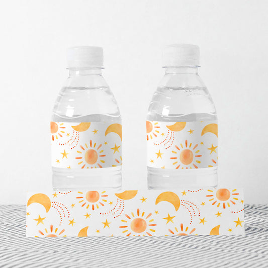 Boho Sunshine Bottle Labels ★ Instant Download