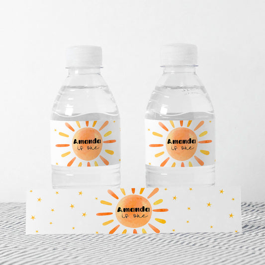 Editable Boho Sunshine Bottle Labels ★ Instant Download | Editable Text