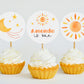 Boho Sunshine Cupcake Toppers Printable ★ Instant Download | Editable Text