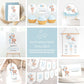 Little Bear Cupcake Toppers | Blue ★ Instant Download | Editable Text