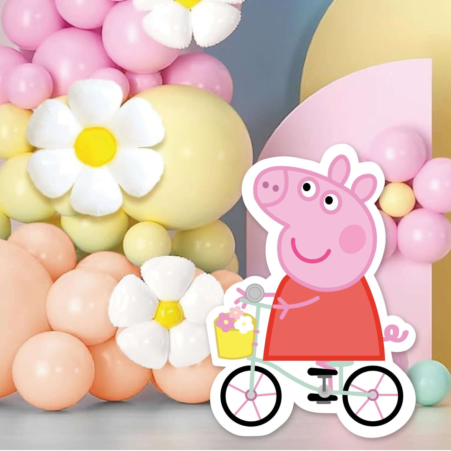 Recorte de bicicleta de Peppa Pig | Accesorio de fiesta | Descarga instantánea