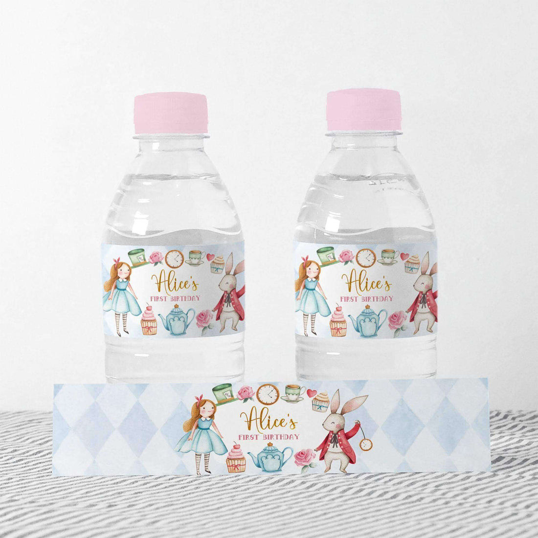 Alice in Wonderland Bottle Labels ★ Instant Download Editable Text