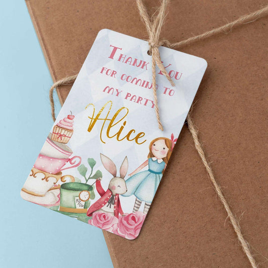 Alice in Wonderland Thank You Tag ★ Instant Download | Editable Text - Digitally Printables