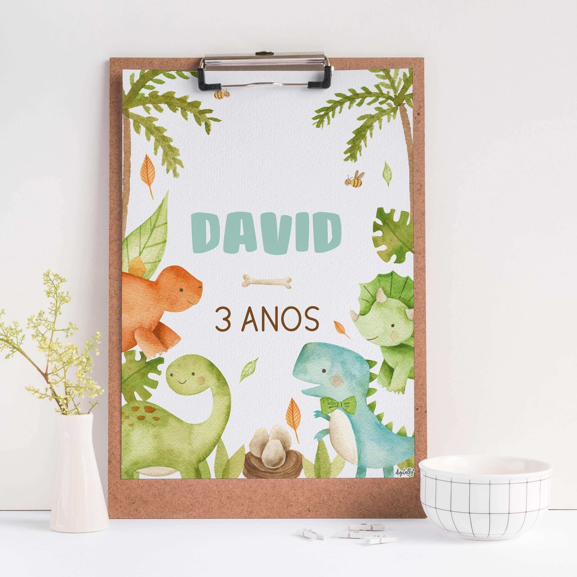 Baby Dinosaur Birthday Bundle ★ Instant Download | Editable Text - Digitally Printables