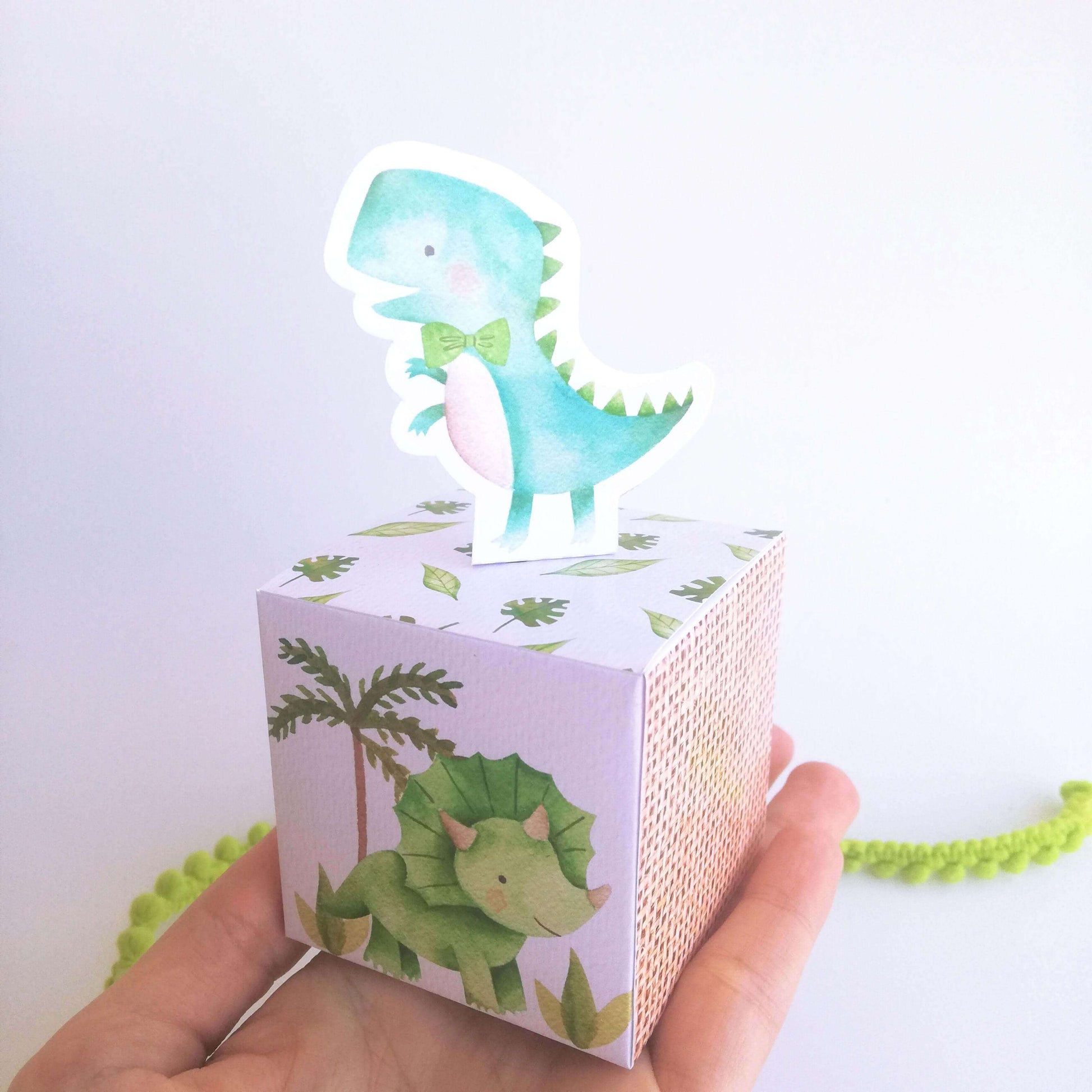 Mini Dinosaur Party Favor Box | Treat Box Dinosaur Birthday