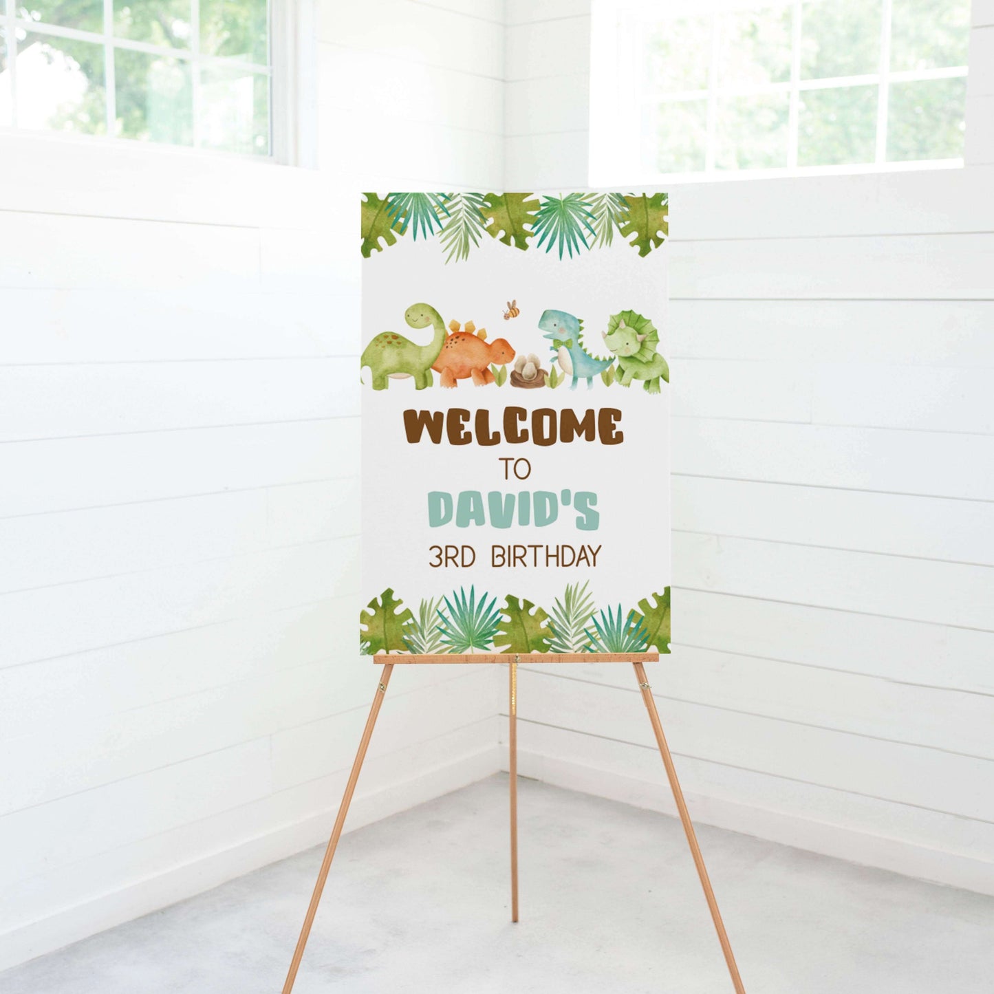 Baby Dinosaurs Welcome Sign ★ Instant Download | Editable Text - Digitally Printables