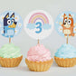 Bluey and Bingo Cupcake Toppers ★ Instant Download | Editable Text - Digitally Printables