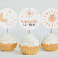 Boho Sunshine Cupcake Toppers Printable ★ Instant Download | Editable Text - Digitally Printables