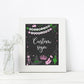 Magical Witch Table Sign | Black Backgroud | Instant Download