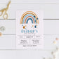 Editable Boho Rainbow Invitation, Boho Rainbow Party Decor, Boy Baby Shower, Boho Decor REF001 - Digitally Printables