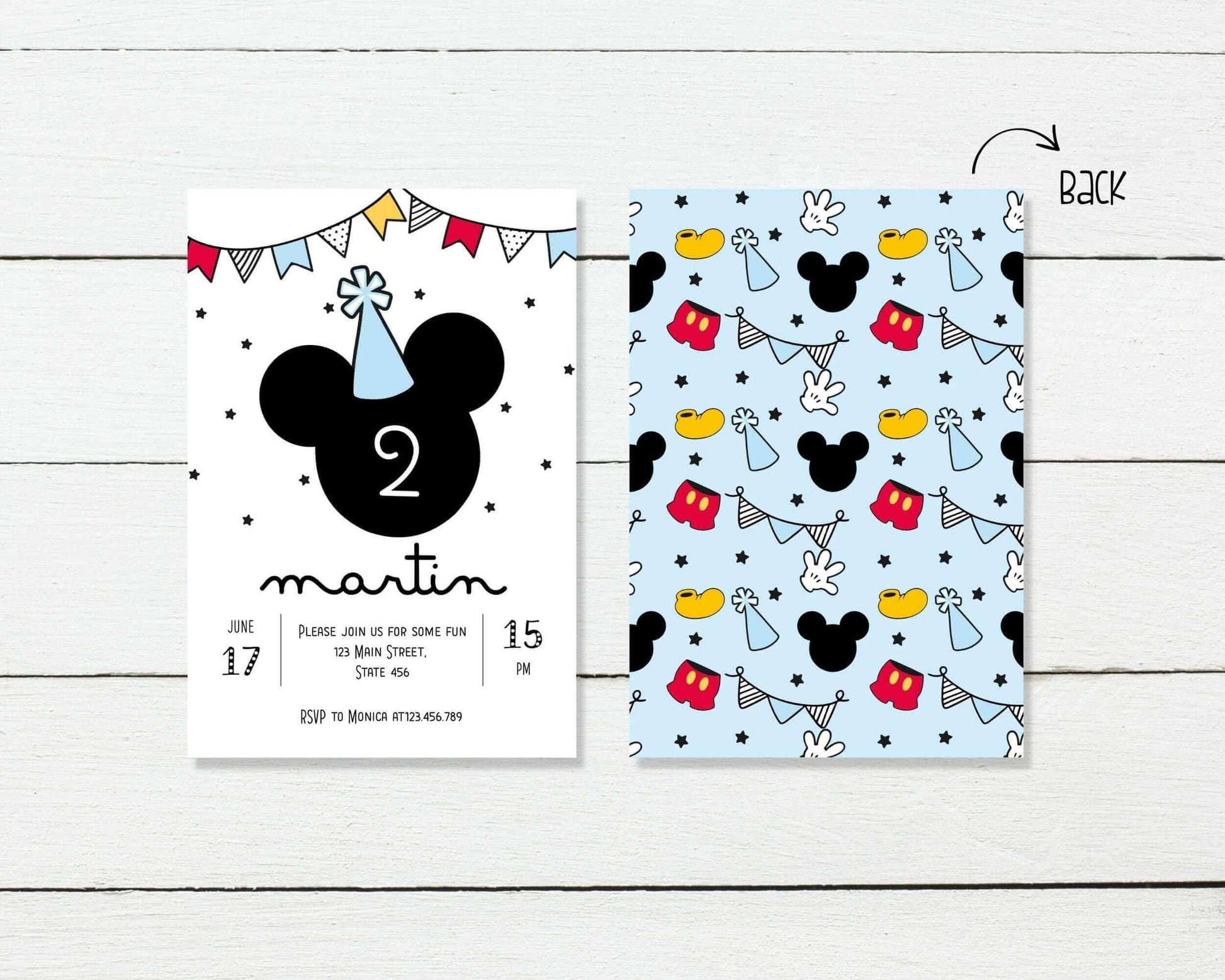Editable Mickey Mouse Birthday Invitation ★ Instant Download | Editable Text - Digitally Printables