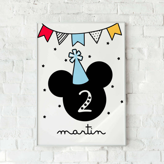 Editable Mickey Mouse Table Sign ★ Instant Download | Editable Text - Digitally Printables