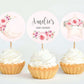 Editable Moon, Stars & Flowers Cupcake Toppers ★ Instant Download | Editable Text - Digitally Printables