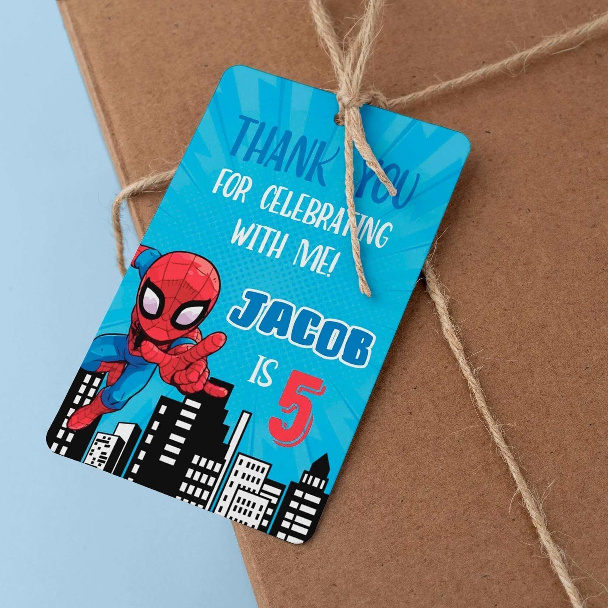 Editable Spider Man Favor Labels Spider Man Birthday Party Favors Spider  Man Thank You Tags Printables REF019