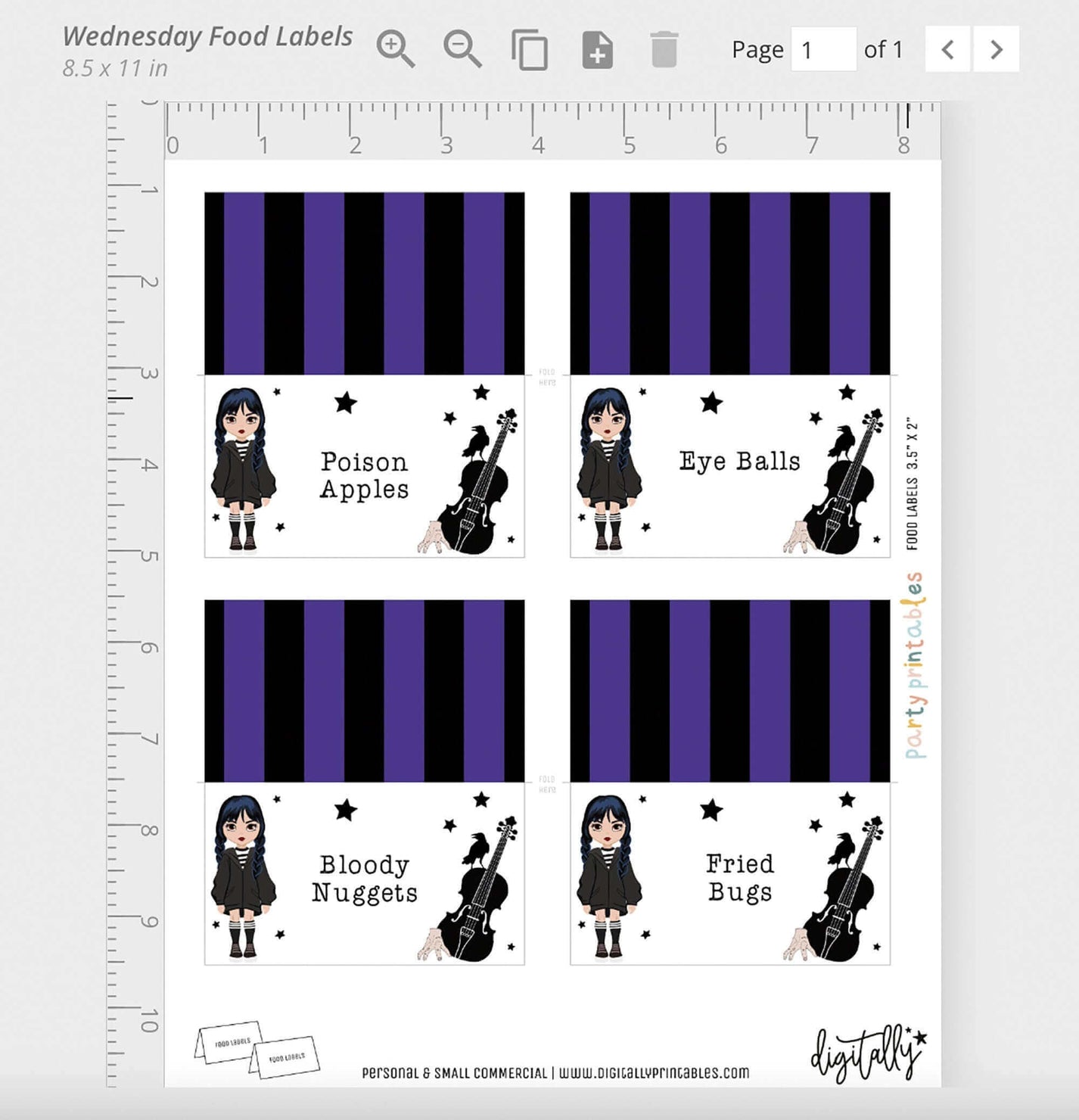 Editable Wednesday Food Labels ★ Instant Download | Editable Text