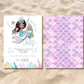 Glitter Mermaid Party Invitation | Design 3 ★ Instant Download | Editable Text - Digitally Printables