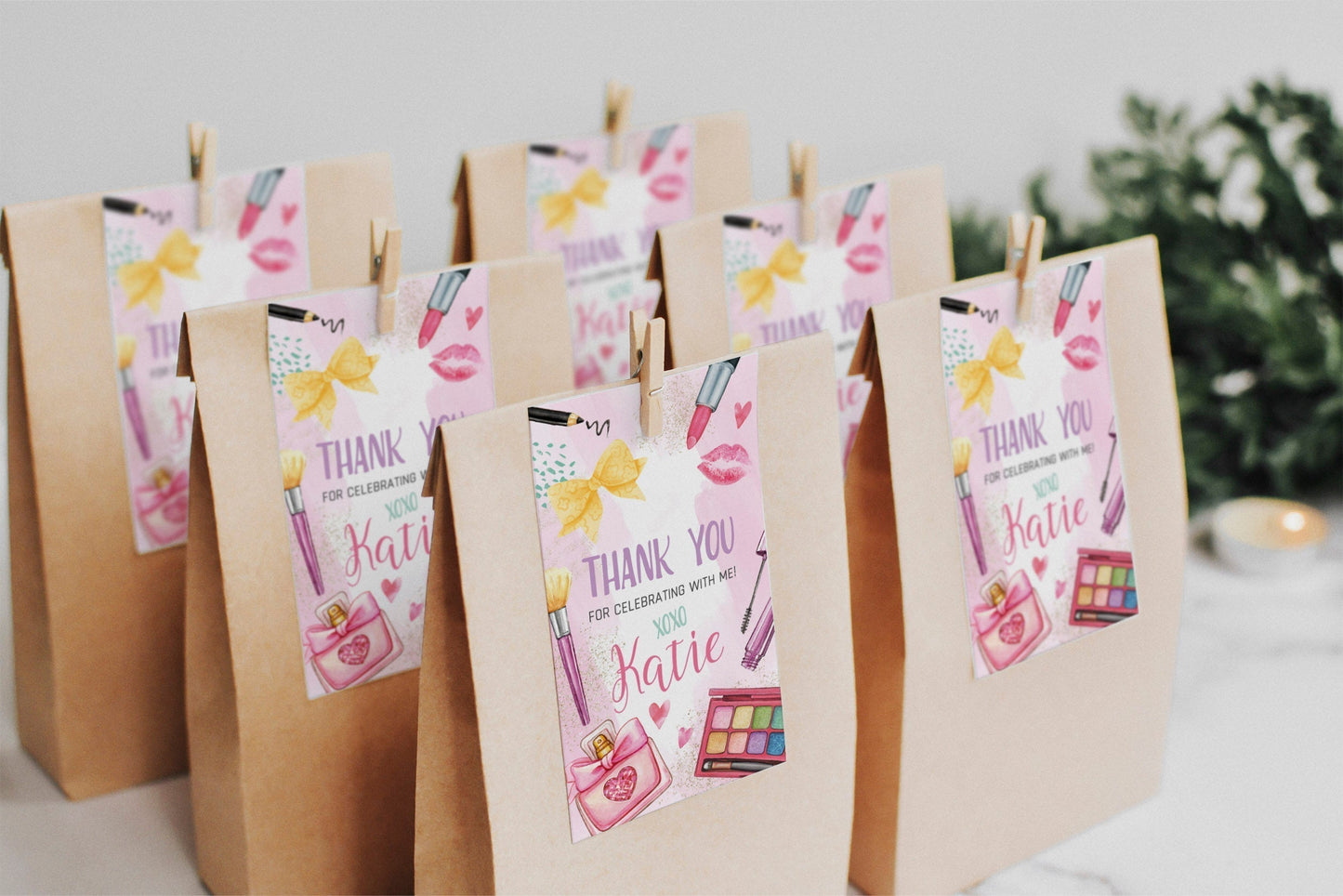 Glitz and Glam Thank You Tags ★ Instant Download | Editable Text - Digitally Printables