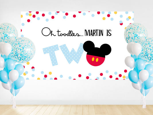 mickey mouse party table backdrop