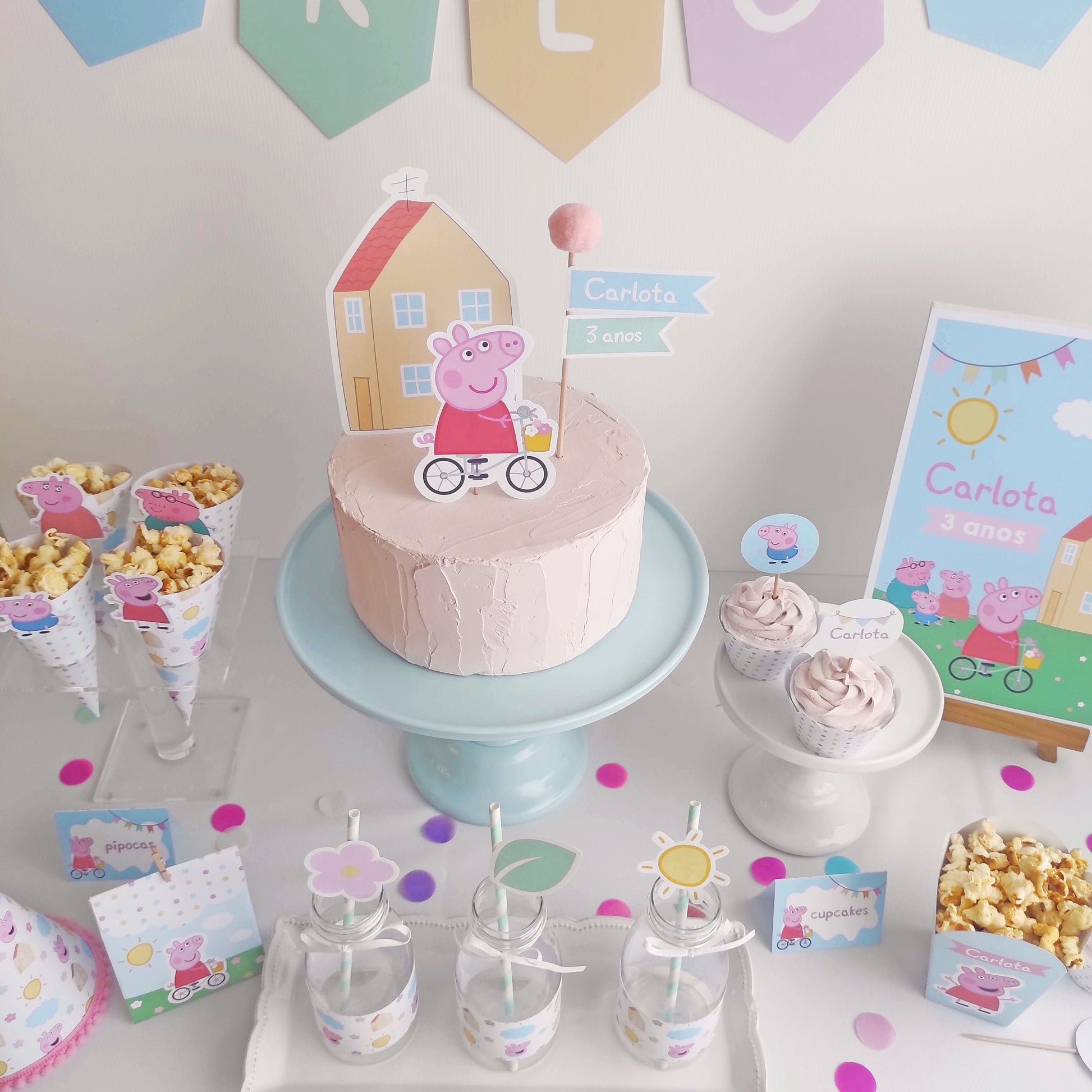 Editable Peppa Pig Birthday BUNDLE | Printable Peppa Pig Birthday Decorations  This bundle of printables is designed to bring the fun and ease of a professional party to your home, with quick and easy editing and printing.