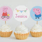 Peppa Pig Cupcake Toppers ★ Instant Download | Editable Text - Digitally Printables