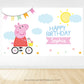 Peppa Pig on the Bicycle ★ Instant Download | Editable Text - Digitally Printables