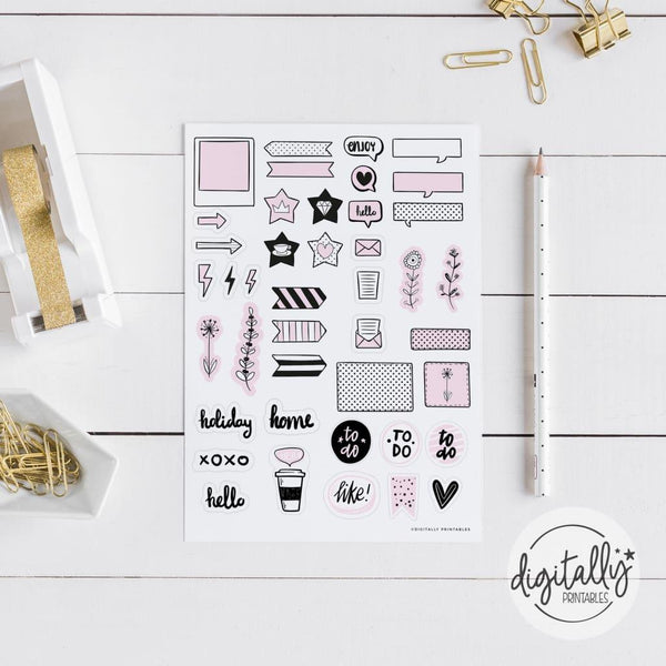 Pink & Marble Infinite Planner Kit ★ Instant Download