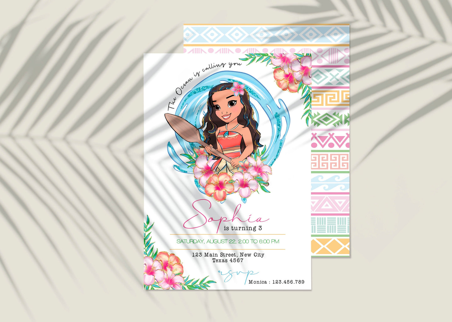 Polynesian Princess Birthday Invitation ★ Instant Download | Editable Text - Digitally Printables