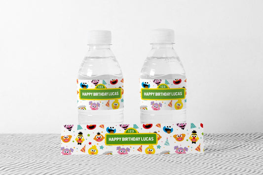 Sesame Street Inspired Bottle Labels ★ Instant Download | Editable Text - Digitally Printables