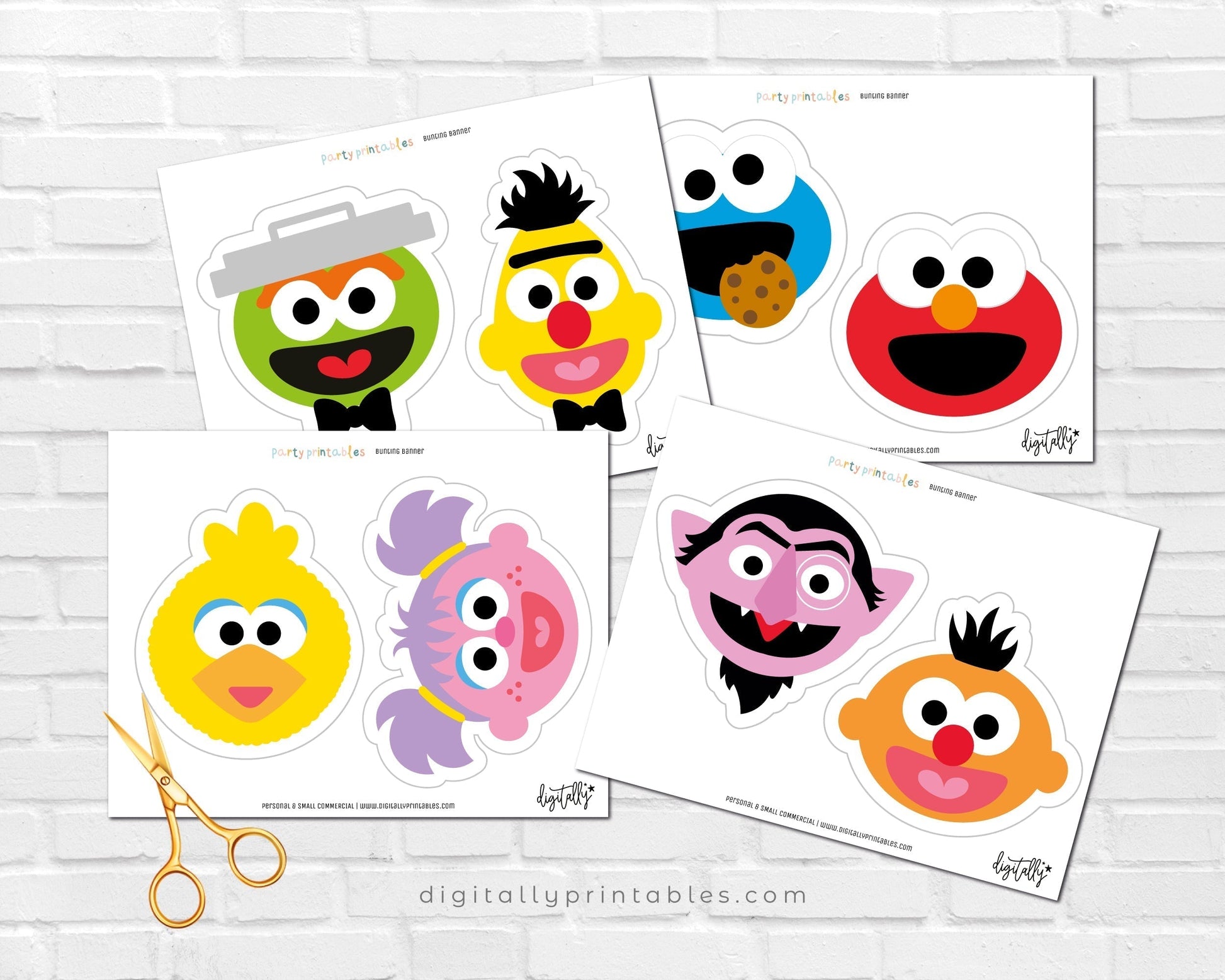 Sesame Street Inspired Garland ★ Instant Download - Digitally Printables