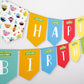 Sesame Street Inspired Happy Birthday Bunting Banner ★ Instant Download | Editable Text - Digitally Printables