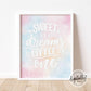 Sweet Dreams Little One | Pastel Background Instant Download Wall Decor