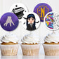 Wednesday Addams Inspired Cupcake Toppers | Cupcake Tags | Printable Wednesday Birthday Party Decoration | Family Addams REF016 - Digitally Printables