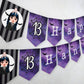 Wednesday Bunting Banner, Printable Family Addams Birthday Decoration