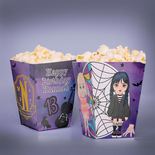 Wednesday Popcorn Box ★ Instant Download | Editable Text - Digitally Printables